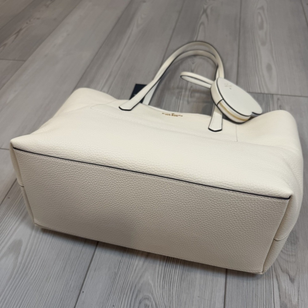 NWT Kate Spade KN624 Cece Pebbled Leather Large Tote Set In Meringue BEIGE - Picture 4 of 13